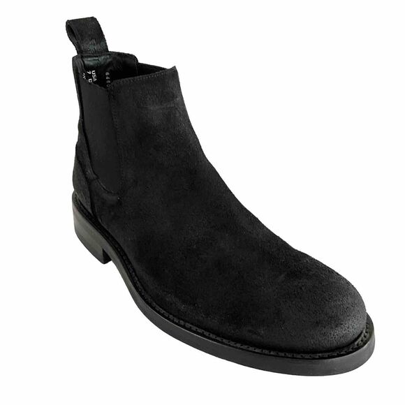 Wolverine BLVD Nubuck Distressed Chelsea Boots Black Men 7D main image 11